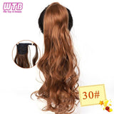 WTB 22" Long Wavy Wrap Around Clip In Ponytail Hair Extension Heat Resistant Synthetic Natural Wave Pony Tail Fake Hair