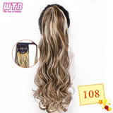 WTB 22" Long Wavy Wrap Around Clip In Ponytail Hair Extension Heat Resistant Synthetic Natural Wave Pony Tail Fake Hair