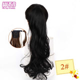 WTB 22" Long Wavy Wrap Around Clip In Ponytail Hair Extension Heat Resistant Synthetic Natural Wave Pony Tail Fake Hair