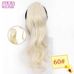 WTB 22" Long Wavy Wrap Around Clip In Ponytail Hair Extension Heat Resistant Synthetic Natural Wave Pony Tail Fake Hair