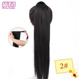 WTB 22" Long Wavy Wrap Around Clip In Ponytail Hair Extension Heat Resistant Synthetic Natural Wave Pony Tail Fake Hair