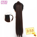 WTB 22" Long Wavy Wrap Around Clip In Ponytail Hair Extension Heat Resistant Synthetic Natural Wave Pony Tail Fake Hair