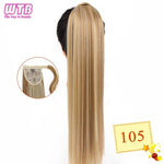 WTB 22" Long Wavy Wrap Around Clip In Ponytail Hair Extension Heat Resistant Synthetic Natural Wave Pony Tail Fake Hair