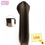 WTB 22" Long Wavy Wrap Around Clip In Ponytail Hair Extension Heat Resistant Synthetic Natural Wave Pony Tail Fake Hair