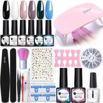 UR SUGAR Manicure Set 8pcs Gel Nail Polish Set With 36W UV LED Nail Dryer Lamp Complete Nail Art Kit Manicure Tools