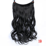 24 Inches Invisible Wire No Clips In Halo Hair Extension Long  Long Curly Secret Wire Fish Line Hairpieces For Women LUPU WIG