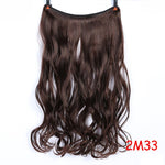 24 Inches Invisible Wire No Clips In Halo Hair Extension Long  Long Curly Secret Wire Fish Line Hairpieces For Women LUPU WIG