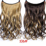 24 Inches Invisible Wire No Clips In Halo Hair Extension Long  Long Curly Secret Wire Fish Line Hairpieces For Women LUPU WIG