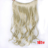 24 Inches Invisible Wire No Clips In Halo Hair Extension Long  Long Curly Secret Wire Fish Line Hairpieces For Women LUPU WIG