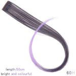 Lupu Long Straight Color Hair Extension Synthetic Colorful Hair Clip Girl Natural Rainbow Hair 22 Inch