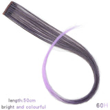 Lupu Long Straight Color Hair Extension Synthetic Colorful Hair Clip Girl Natural Rainbow Hair 22 Inch