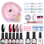 UR SUGAR Manicure Set 8pcs Gel Nail Polish Set With 36W UV LED Nail Dryer Lamp Complete Nail Art Kit Manicure Tools