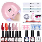 UR SUGAR Manicure Set 8pcs Gel Nail Polish Set With 36W UV LED Nail Dryer Lamp Complete Nail Art Kit Manicure Tools