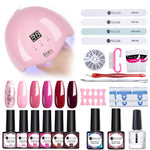 UR SUGAR Manicure Set 8pcs Gel Nail Polish Set With 36W UV LED Nail Dryer Lamp Complete Nail Art Kit Manicure Tools