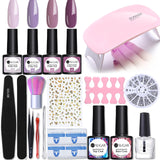 UR SUGAR Manicure Set 8pcs Gel Nail Polish Set With 36W UV LED Nail Dryer Lamp Complete Nail Art Kit Manicure Tools