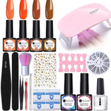 UR SUGAR Manicure Set 8pcs Gel Nail Polish Set With 36W UV LED Nail Dryer Lamp Complete Nail Art Kit Manicure Tools