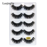 5 Pairs 3D Eyelashes Hand Made Natural Long Faux Mink Lashes High Quality False Lashes Extensions Maquiagem Makeup Tool