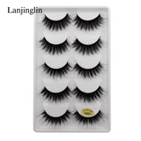 5 Pairs 3D Eyelashes Hand Made Natural Long Faux Mink Lashes High Quality False Lashes Extensions Maquiagem Makeup Tool