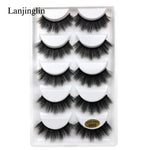 5 Pairs 3D Eyelashes Hand Made Natural Long Faux Mink Lashes High Quality False Lashes Extensions Maquiagem Makeup Tool