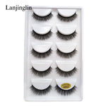 5 Pairs 3D Eyelashes Hand Made Natural Long Faux Mink Lashes High Quality False Lashes Extensions Maquiagem Makeup Tool