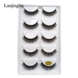 5 Pairs 3D Eyelashes Hand Made Natural Long Faux Mink Lashes High Quality False Lashes Extensions Maquiagem Makeup Tool