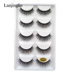 5 Pairs 3D Eyelashes Hand Made Natural Long Faux Mink Lashes High Quality False Lashes Extensions Maquiagem Makeup Tool