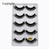 5 Pairs 3D Eyelashes Hand Made Natural Long Faux Mink Lashes High Quality False Lashes Extensions Maquiagem Makeup Tool