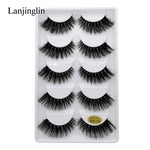 5 Pairs 3D Eyelashes Hand Made Natural Long Faux Mink Lashes High Quality False Lashes Extensions Maquiagem Makeup Tool