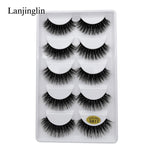 5 Pairs 3D Eyelashes Hand Made Natural Long Faux Mink Lashes High Quality False Lashes Extensions Maquiagem Makeup Tool