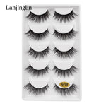 5 Pairs 3D Eyelashes Hand Made Natural Long Faux Mink Lashes High Quality False Lashes Extensions Maquiagem Makeup Tool