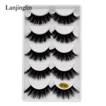 5 Pairs 3D Eyelashes Hand Made Natural Long Faux Mink Lashes High Quality False Lashes Extensions Maquiagem Makeup Tool