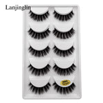 5 Pairs 3D Eyelashes Hand Made Natural Long Faux Mink Lashes High Quality False Lashes Extensions Maquiagem Makeup Tool