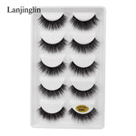 5 Pairs 3D Eyelashes Hand Made Natural Long Faux Mink Lashes High Quality False Lashes Extensions Maquiagem Makeup Tool