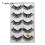 5 Pairs 3D Eyelashes Hand Made Natural Long Faux Mink Lashes High Quality False Lashes Extensions Maquiagem Makeup Tool