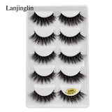 5 Pairs 3D Eyelashes Hand Made Natural Long Faux Mink Lashes High Quality False Lashes Extensions Maquiagem Makeup Tool