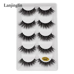 5 Pairs 3D Eyelashes Hand Made Natural Long Faux Mink Lashes High Quality False Lashes Extensions Maquiagem Makeup Tool