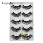 5 Pairs 3D Eyelashes Hand Made Natural Long Faux Mink Lashes High Quality False Lashes Extensions Maquiagem Makeup Tool