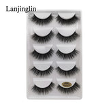 5 Pairs 3D Eyelashes Hand Made Natural Long Faux Mink Lashes High Quality False Lashes Extensions Maquiagem Makeup Tool