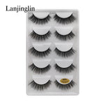 5 Pairs 3D Eyelashes Hand Made Natural Long Faux Mink Lashes High Quality False Lashes Extensions Maquiagem Makeup Tool