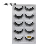 5 Pairs 3D Eyelashes Hand Made Natural Long Faux Mink Lashes High Quality False Lashes Extensions Maquiagem Makeup Tool