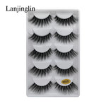 5 Pairs 3D Eyelashes Hand Made Natural Long Faux Mink Lashes High Quality False Lashes Extensions Maquiagem Makeup Tool