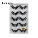 5 Pairs 3D Eyelashes Hand Made Natural Long Faux Mink Lashes High Quality False Lashes Extensions Maquiagem Makeup Tool