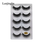 5 Pairs 3D Eyelashes Hand Made Natural Long Faux Mink Lashes High Quality False Lashes Extensions Maquiagem Makeup Tool