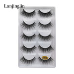 5 Pairs 3D Eyelashes Hand Made Natural Long Faux Mink Lashes High Quality False Lashes Extensions Maquiagem Makeup Tool