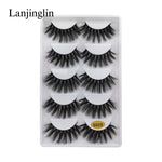 5 Pairs 3D Eyelashes Hand Made Natural Long Faux Mink Lashes High Quality False Lashes Extensions Maquiagem Makeup Tool