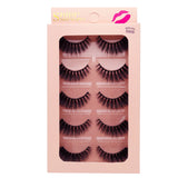 5 Pairs 3D Eyelashes Hand Made Natural Long Faux Mink Lashes High Quality False Lashes Extensions Maquiagem Makeup Tool