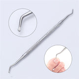 1 Pc Nail Art Pusher Remover Stick Rod Gel Polish Stainless Steel Manicure Nail Art Tool for Removing Manicure Varnish