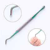 1 Pc Nail Art Pusher Remover Stick Rod Gel Polish Stainless Steel Manicure Nail Art Tool for Removing Manicure Varnish