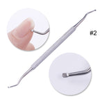 1 Pc Nail Art Pusher Remover Stick Rod Gel Polish Stainless Steel Manicure Nail Art Tool for Removing Manicure Varnish