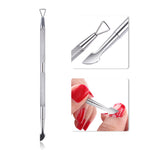 1 Pc Nail Art Pusher Remover Stick Rod Gel Polish Stainless Steel Manicure Nail Art Tool for Removing Manicure Varnish